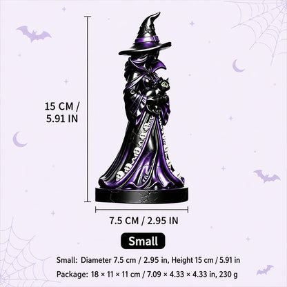 Halloween Resin Witch Figurine: Dark Aesthetic Decor & Festive Gift