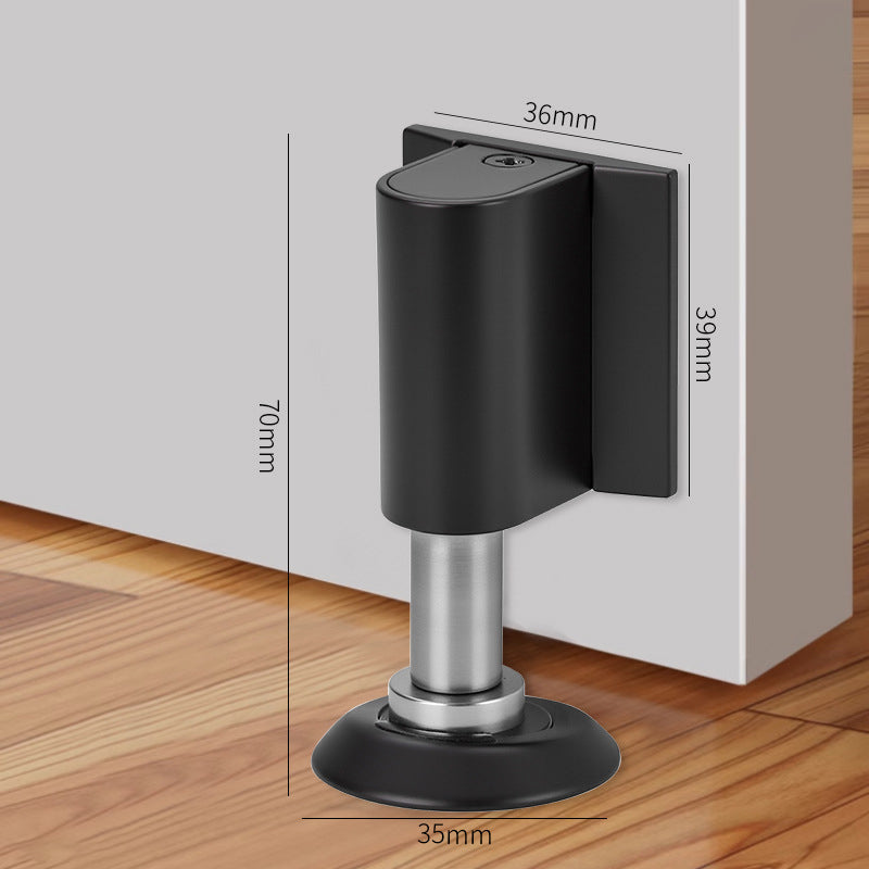 🚪 Drill-free zinc alloy windproof double-magnet invisible silent door stop