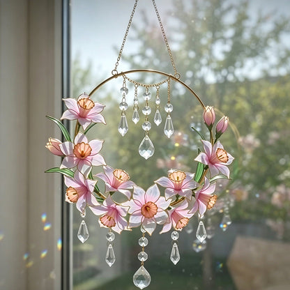 Floral Crystal Suncatcher