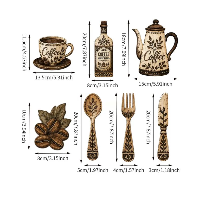 Vintage Farmhouse Coffee-Themed Wall Art