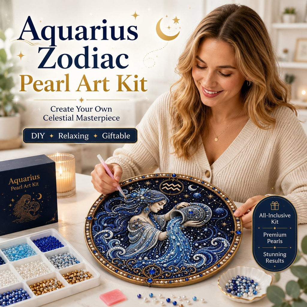 12 Zodiac Signs Diamond Pearl Art Kit – Celestial DIY Wall Decoration✨