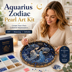 12 Zodiac Signs Diamond Pearl Art Kit – Celestial DIY Wall Decoration✨
