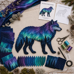 🐻Northern Lights Wildlife DIY Patchwork Kit