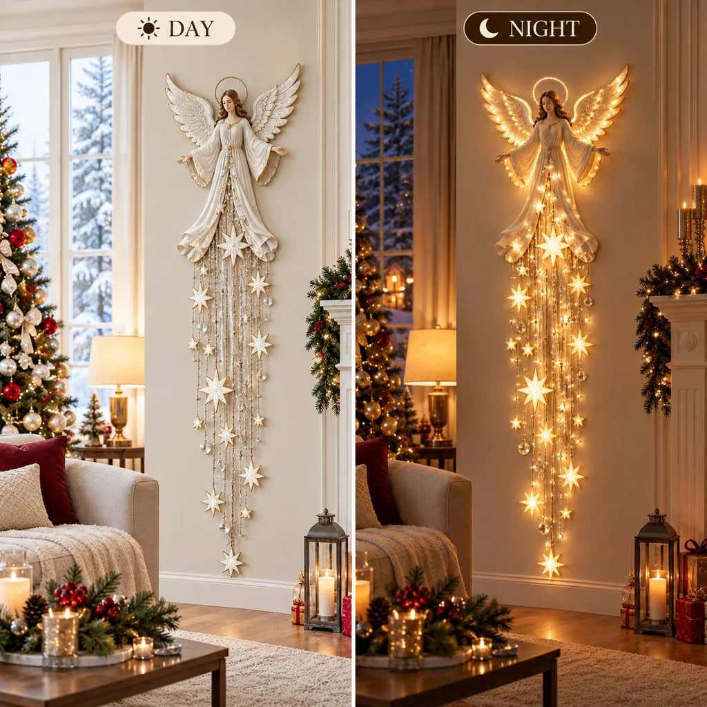 ✨Angel Blessing Starfall Wall LightTM – Heavenly Christmas Wall Decor