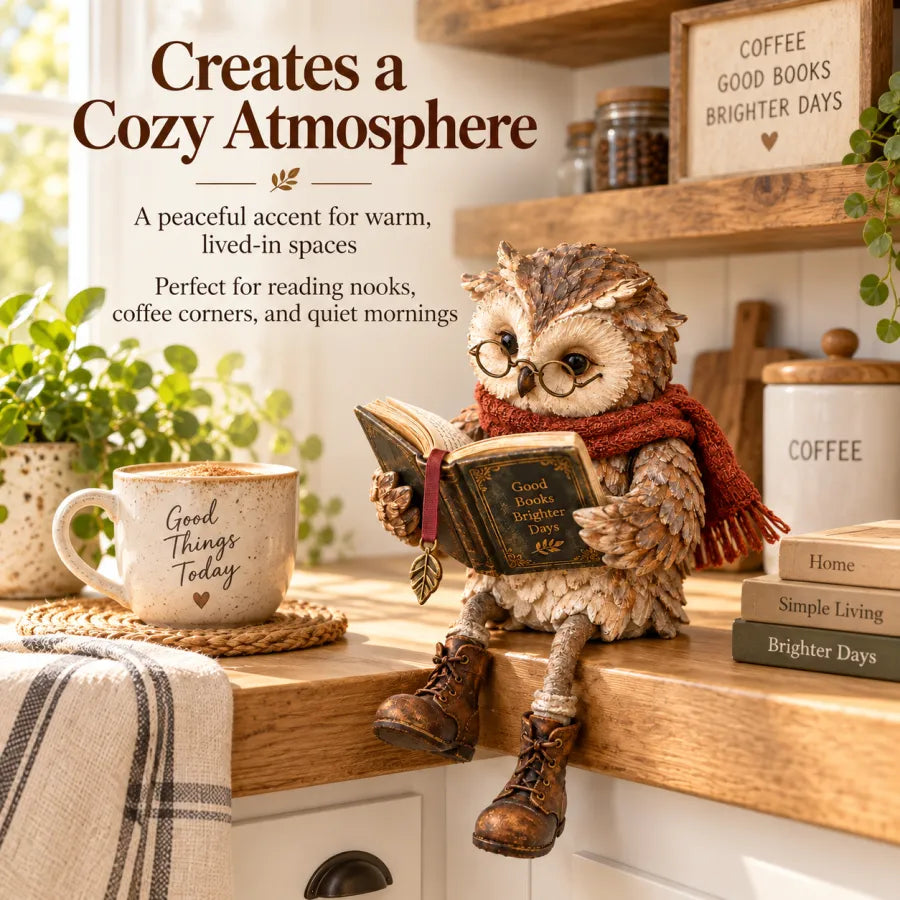🦉 Reading Owl Figurine