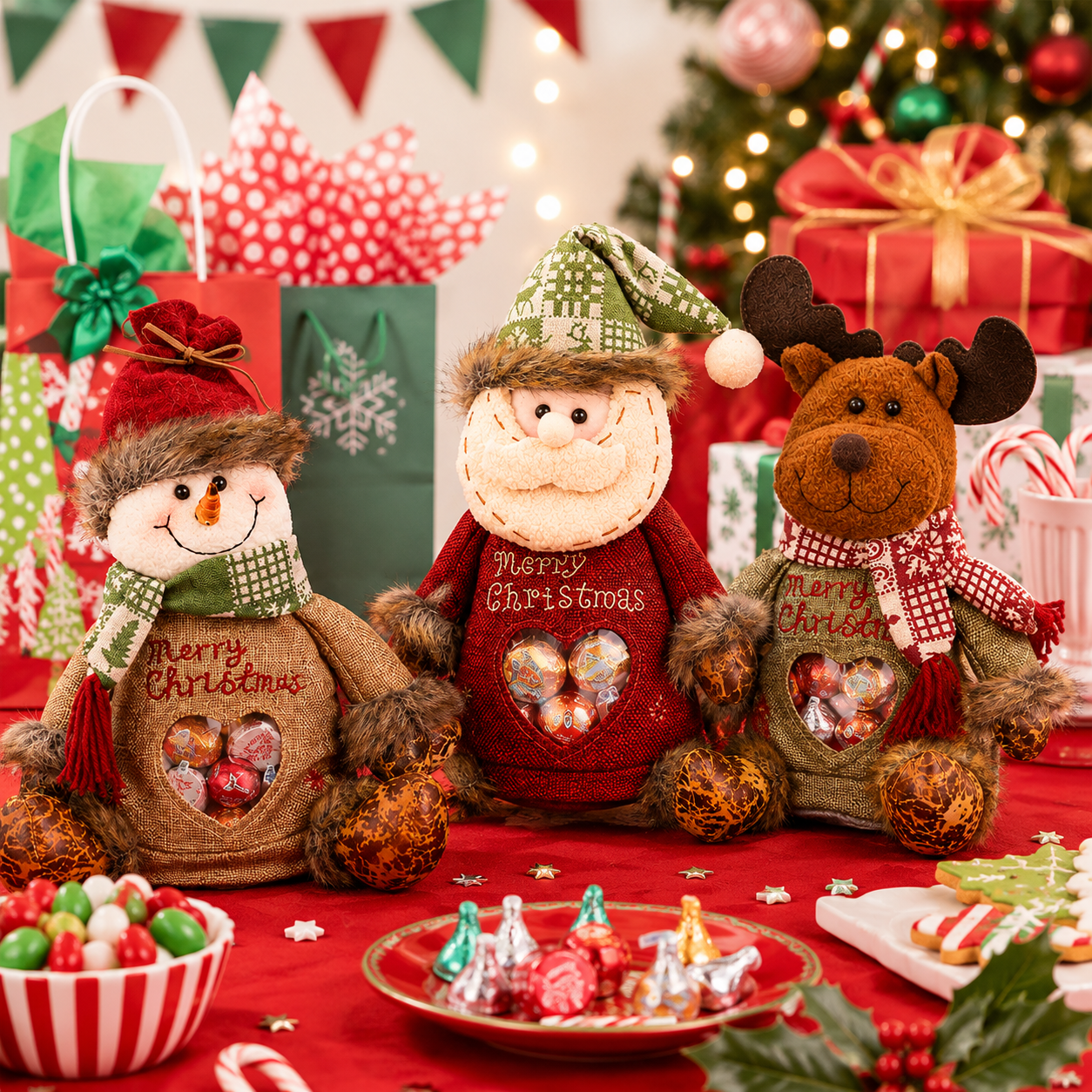 🎄🎁 Christmas Gift Bag Set — large, reusable, and ready to spread festive cheer