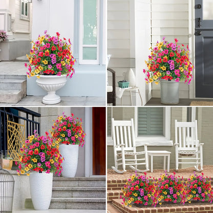 🔥 LAST DAY 50% OFF! 🏡💐Artificial Eucalyptus and Violet Ground-Insert Floral Decoration