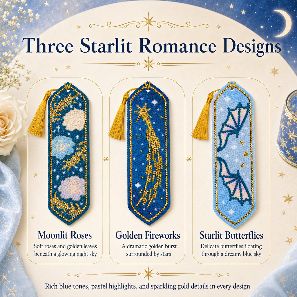 🌌Starlit Romance Diamond Art Bookmark Kit