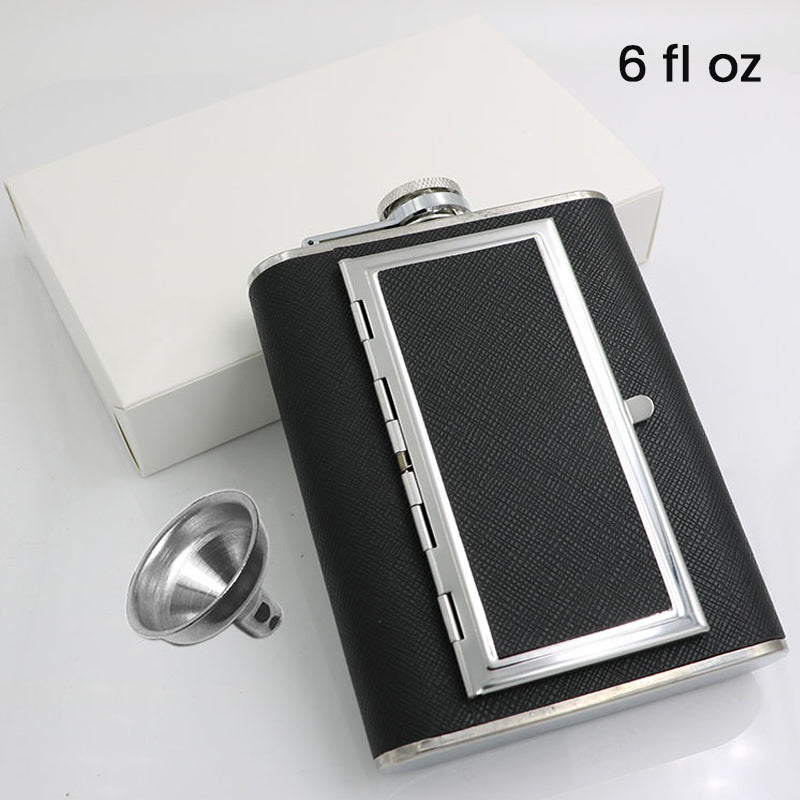 2-in-1 Hip Flask & Cigarette Case Integrated Design