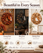 🐴🤎Rustic Horse Head Wreath – Western Farmhouse Wall & Door Decor