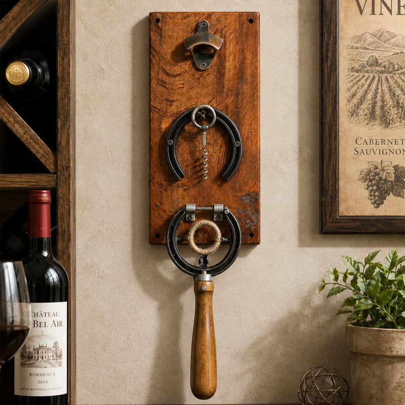 🍷 Wall-Mounted Bottle Opener – Easy One-Hand Beer & Wine Opener