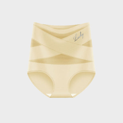 🌸Last Day-Buy 1 Get 3 Packs✨Plus-Size High-Waist Cross Tummy Control Panties
