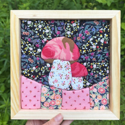 DIY Fabric Art Kit | No-Sew Fabric Mosaic Wall Art Craft with Frame & Tools