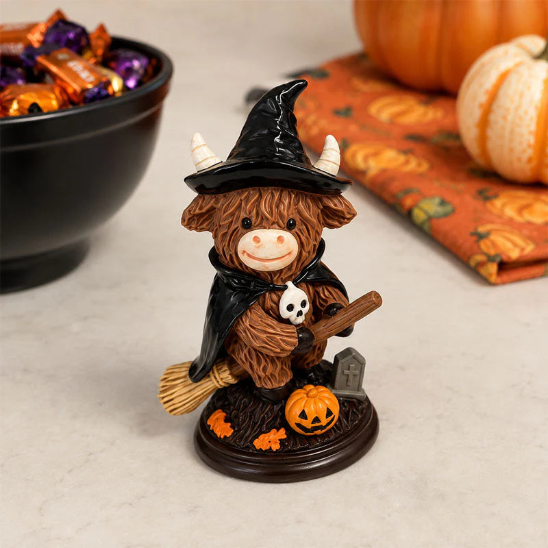 Halloween Highland Cow Witch Ornament🎃🐄