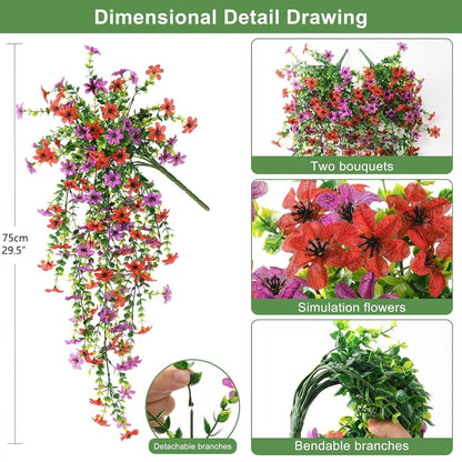 🌿Outdoor Trailing Daisy & Eucalyptus Arrangement | UV Fade Resistant