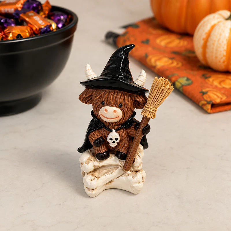 Halloween Highland Cow Witch Ornament🎃🐄
