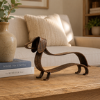Rustic Dachshund Metal Sculpture