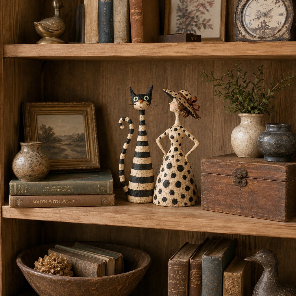 Limited Time Sale 40% OFF🎁 Vintage Cat & Lady Sculptures