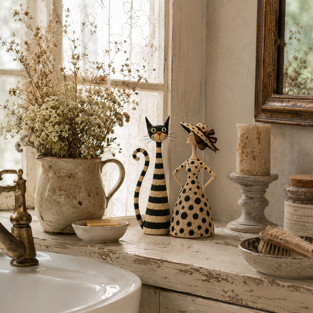 Limited Time Sale 40% OFF🎁 Vintage Cat & Lady Sculptures