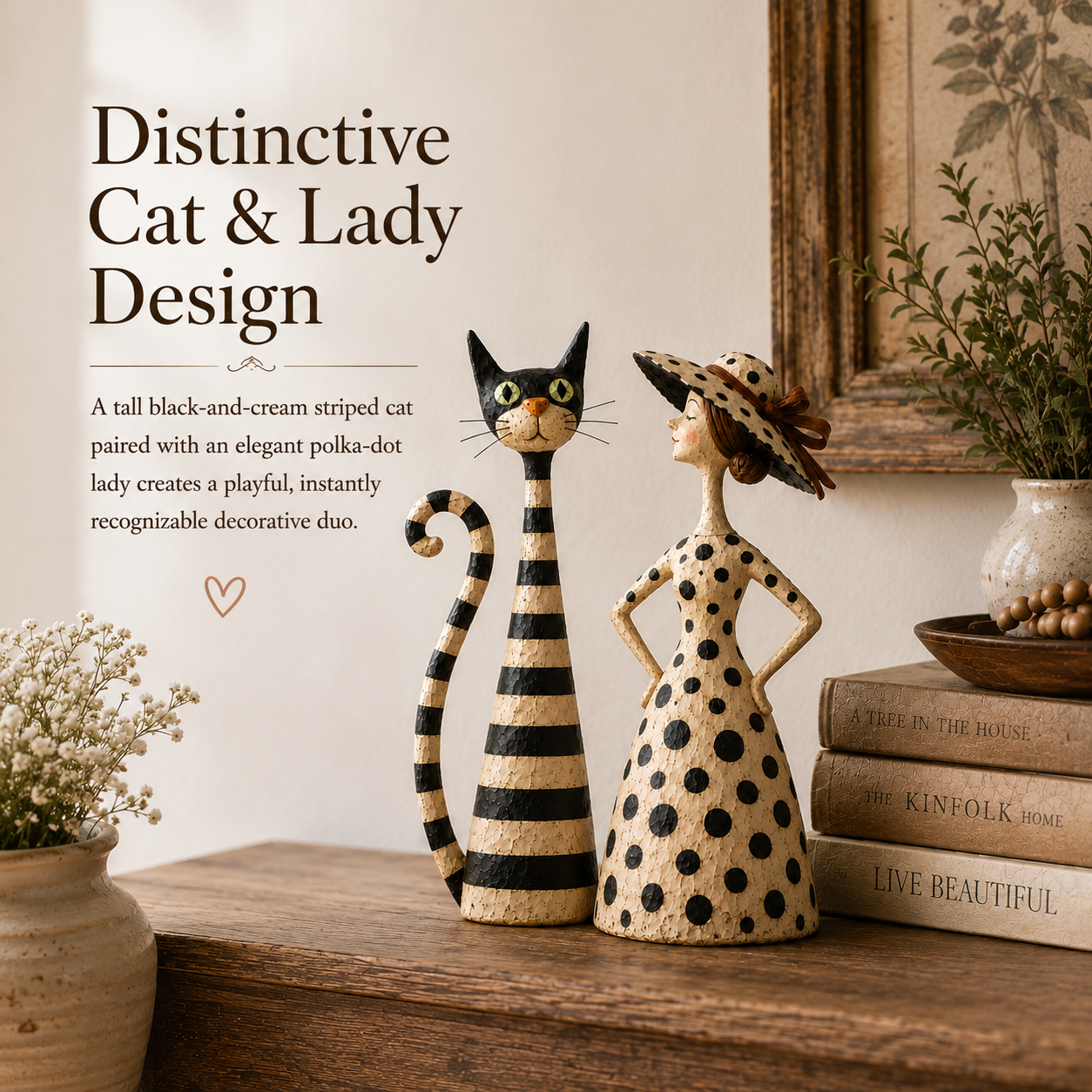 Limited Time Sale 40% OFF🎁 Vintage Cat & Lady Sculptures