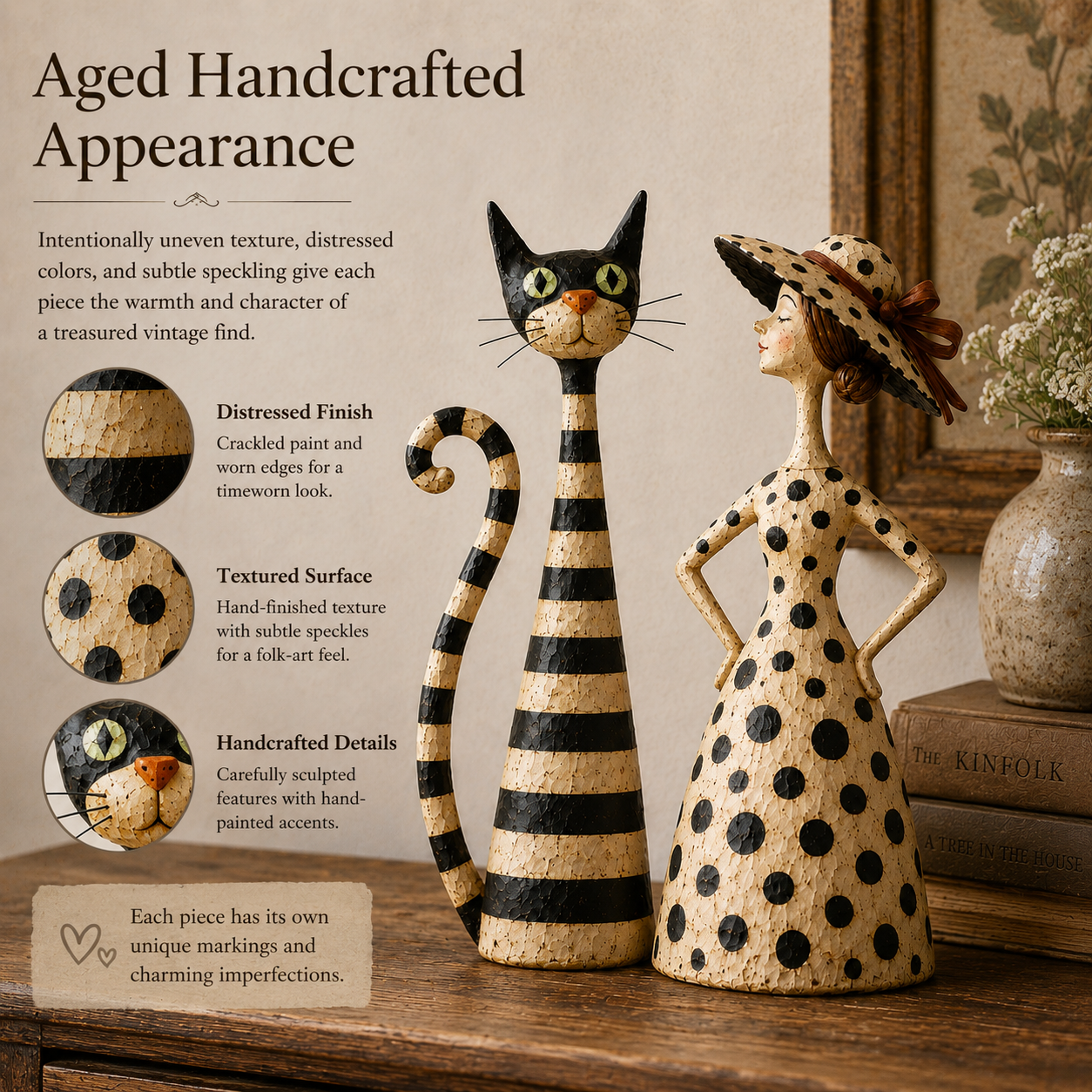 Limited Time Sale 40% OFF🎁 Vintage Cat & Lady Sculptures