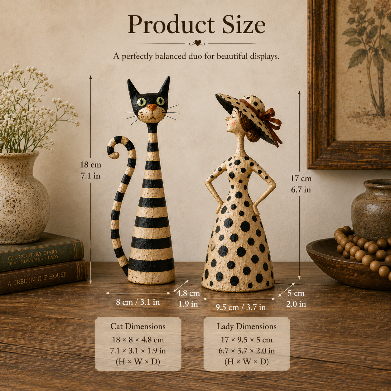 Limited Time Sale 40% OFF🎁 Vintage Cat & Lady Sculptures