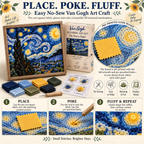 🎨 Van Gogh 3D Fabric Poke Art Kit