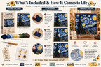 🎨 Van Gogh 3D Fabric Poke Art Kit