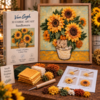 🎨 Van Gogh 3D Fabric Poke Art Kit - 🌻 Sunflowers