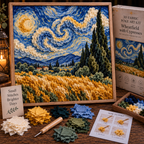 🎨 Van Gogh 3D Fabric Poke Art Kit