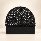 🧶 Wide-Band Crochet Hair Net | 💨 Breathable Stretch Sleep & Beauty Hair Cap