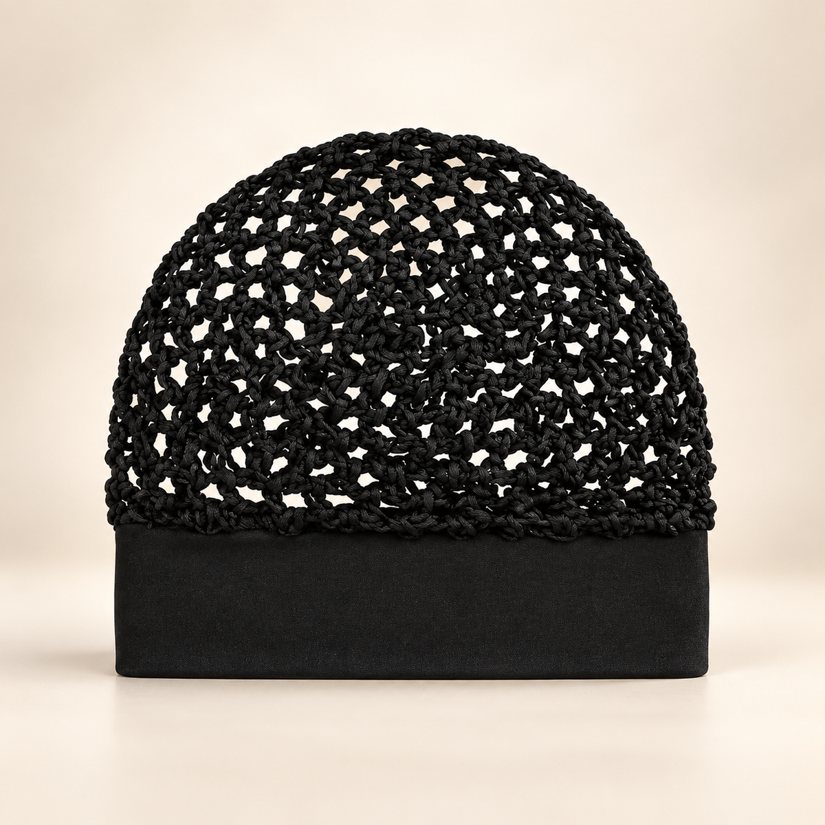 🧶 Wide-Band Crochet Hair Net | 💨 Breathable Stretch Sleep & Beauty Hair Cap