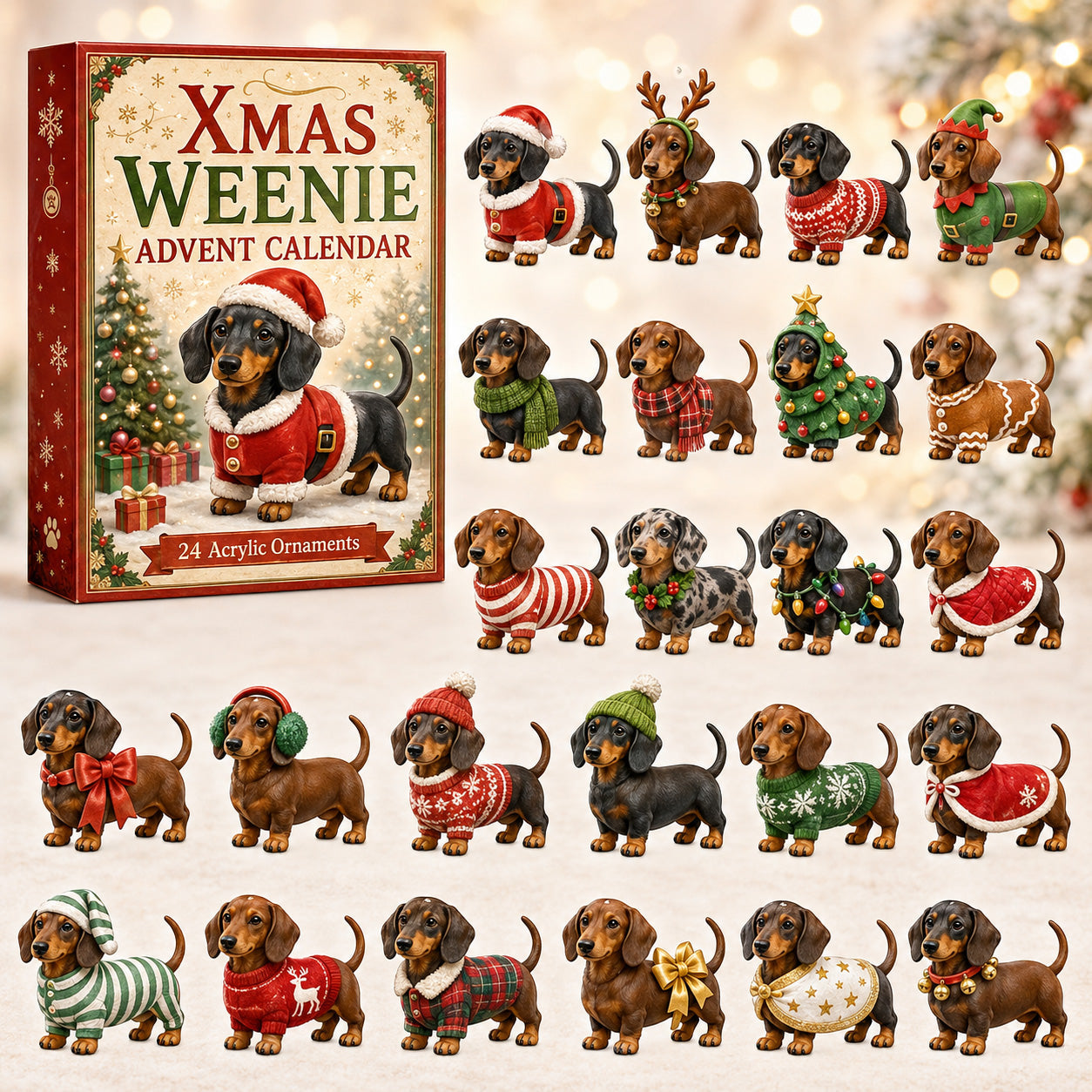 🐶 2026 Dachshund Advent Calendar — 24 Days of Holiday Surprises for Dog Lovers 🎁