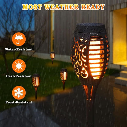 🔥2025 Solar Torch Lights – Flickering Flame Outdoor Decor