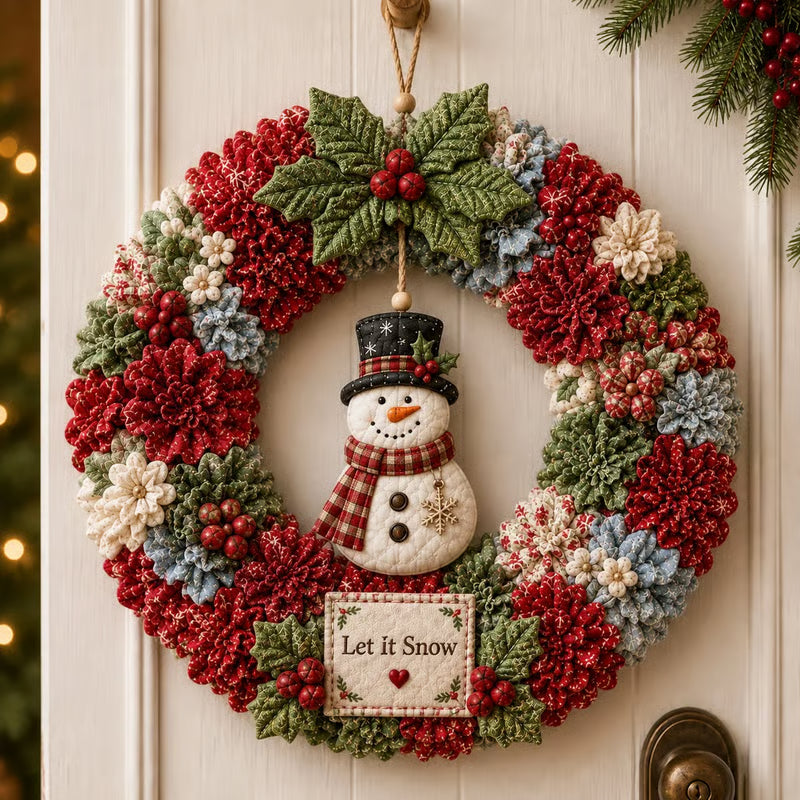 🏆Limited Time Sale 49% OFF🎁🎄 3D Fabric Poke Wreath DIY Kit