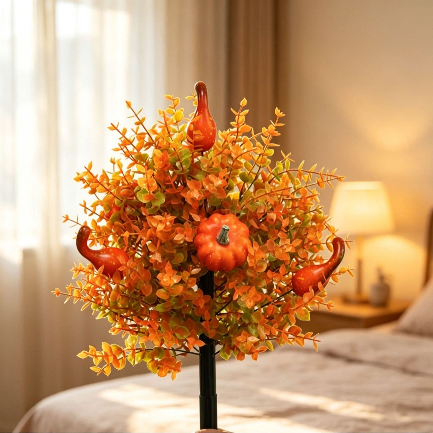 🔥 Artificial Fall Pumpkin Tree Stakes – Instant Autumn Porch Decor