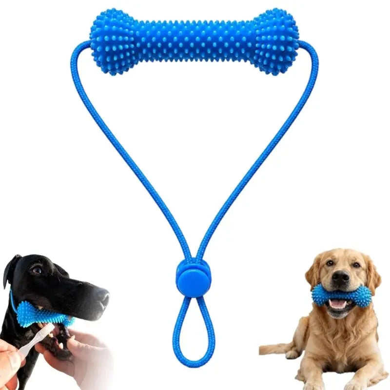 Adjustable Neck Strap Dog Tooth Cleaning Chew Stick