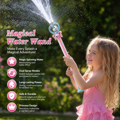 Fairy Wand Water Gun Children's Pull-Out Spiral Water Play Toy Gift