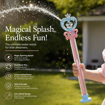 Fairy Wand Water Gun Children's Pull-Out Spiral Water Play Toy Gift
