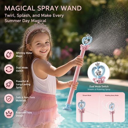 Fairy Wand Water Gun Children's Pull-Out Spiral Water Play Toy Gift