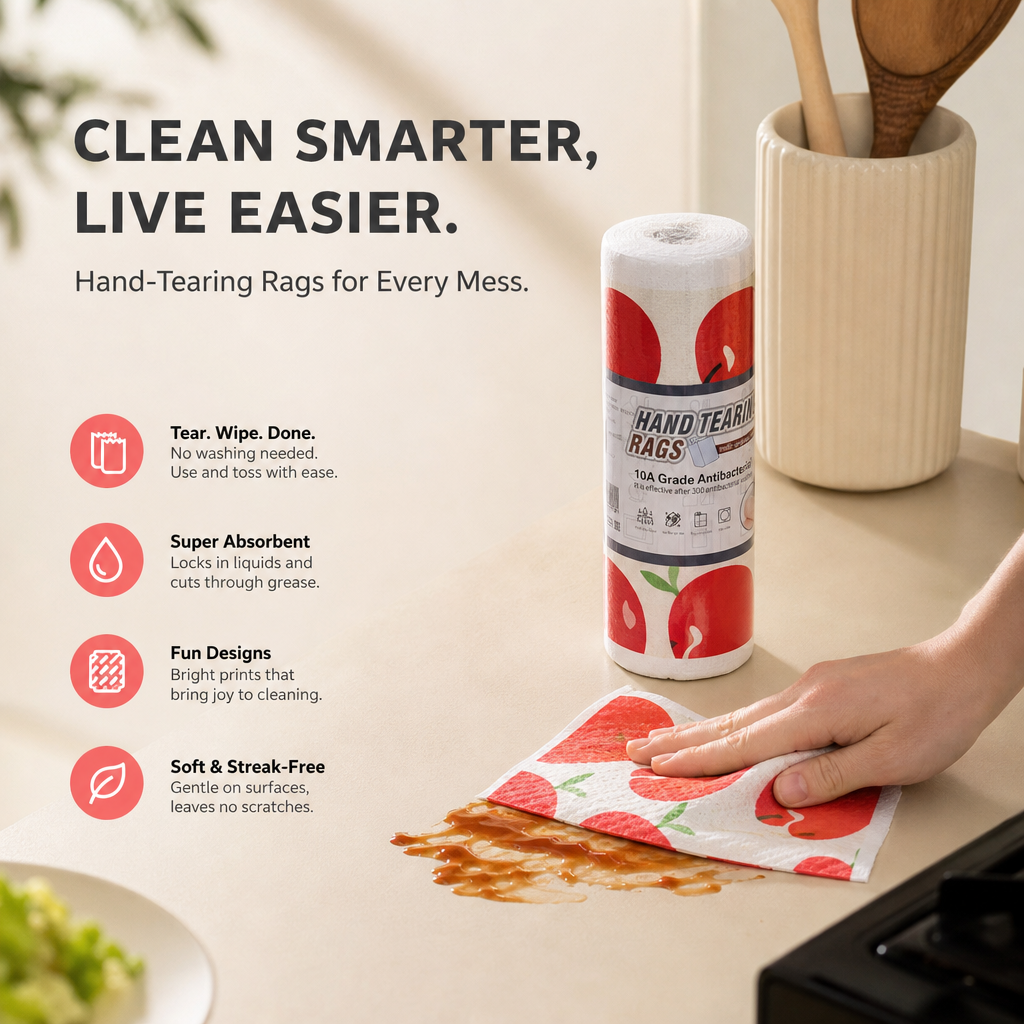 Cartoon Print Tear-Off Cleaning Cloth