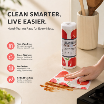 Cartoon Print Tear-Off Cleaning Cloth