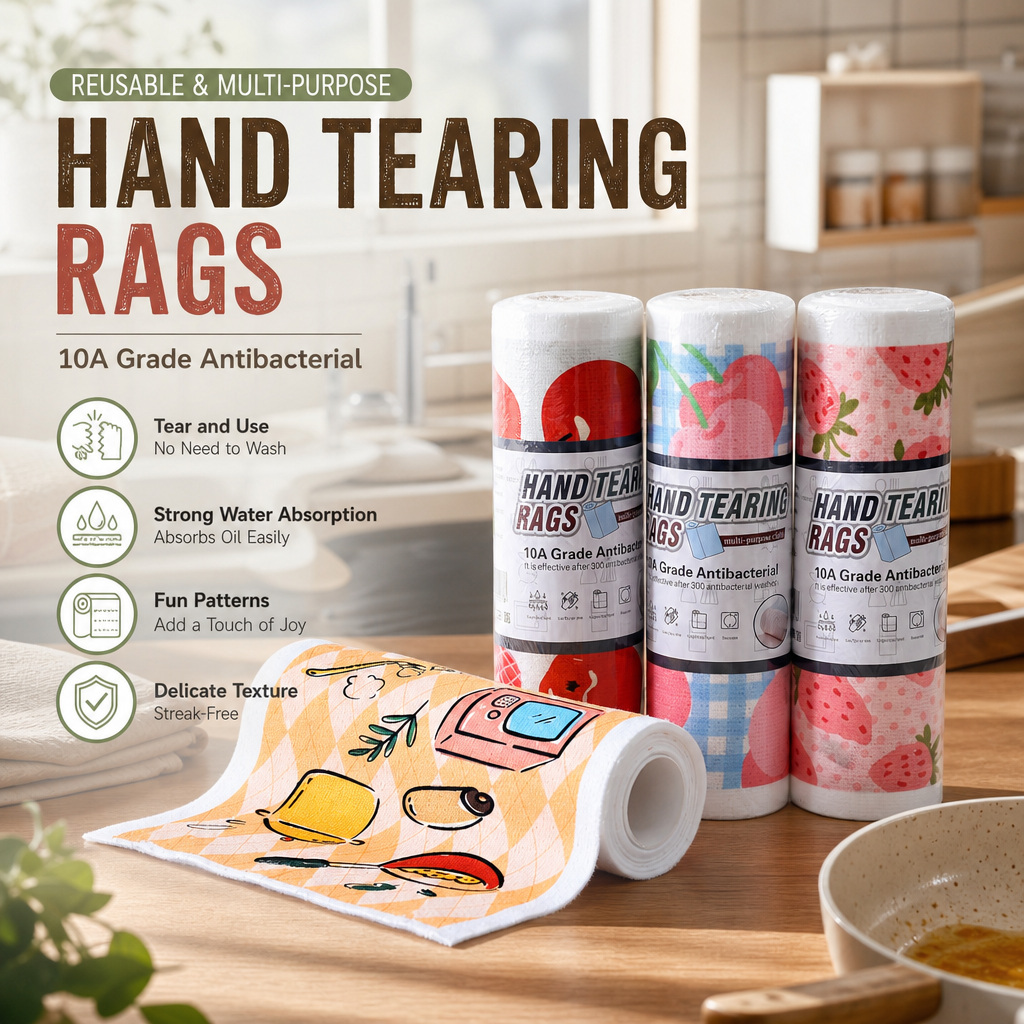 Cartoon Print Tear-Off Cleaning Cloth