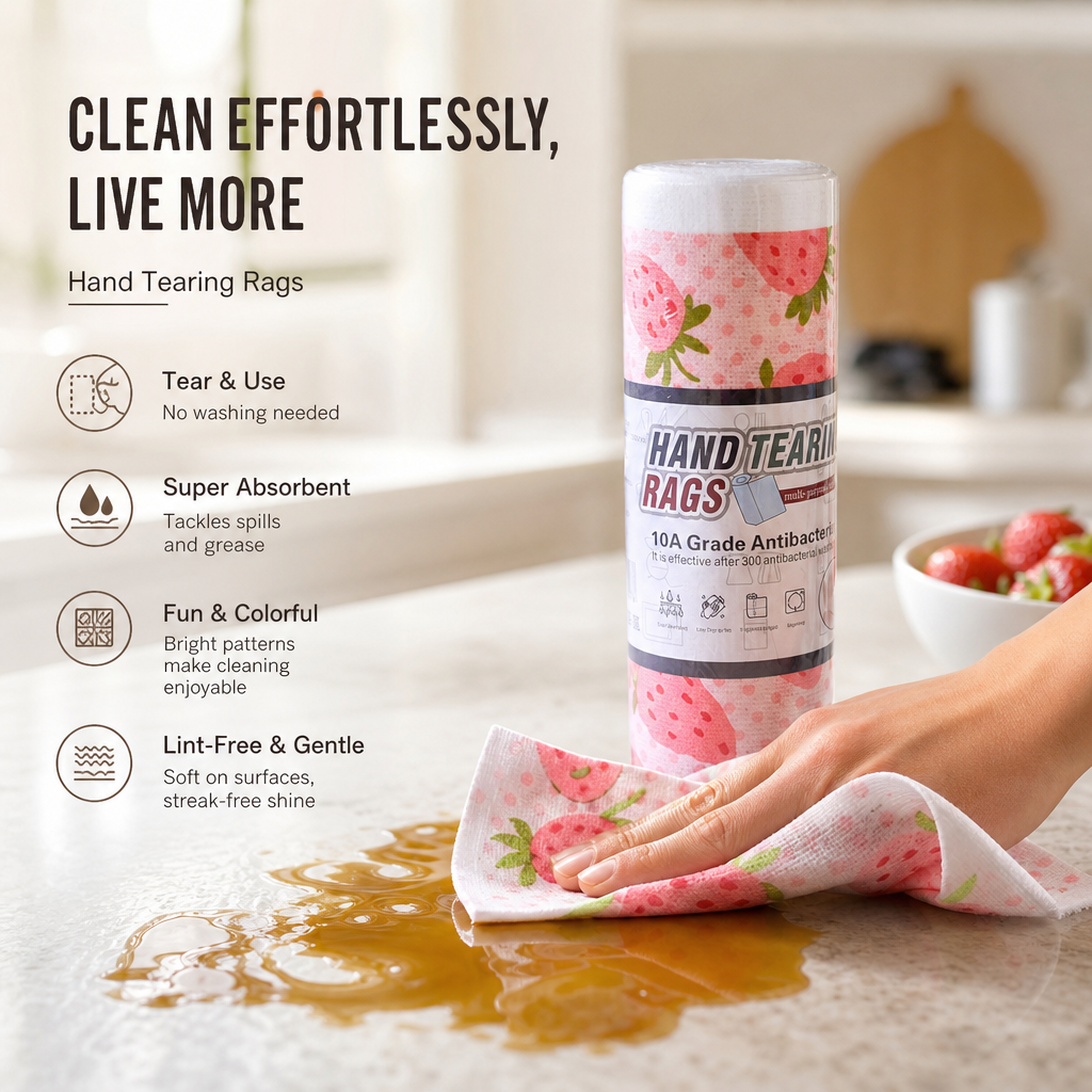 Cartoon Print Tear-Off Cleaning Cloth
