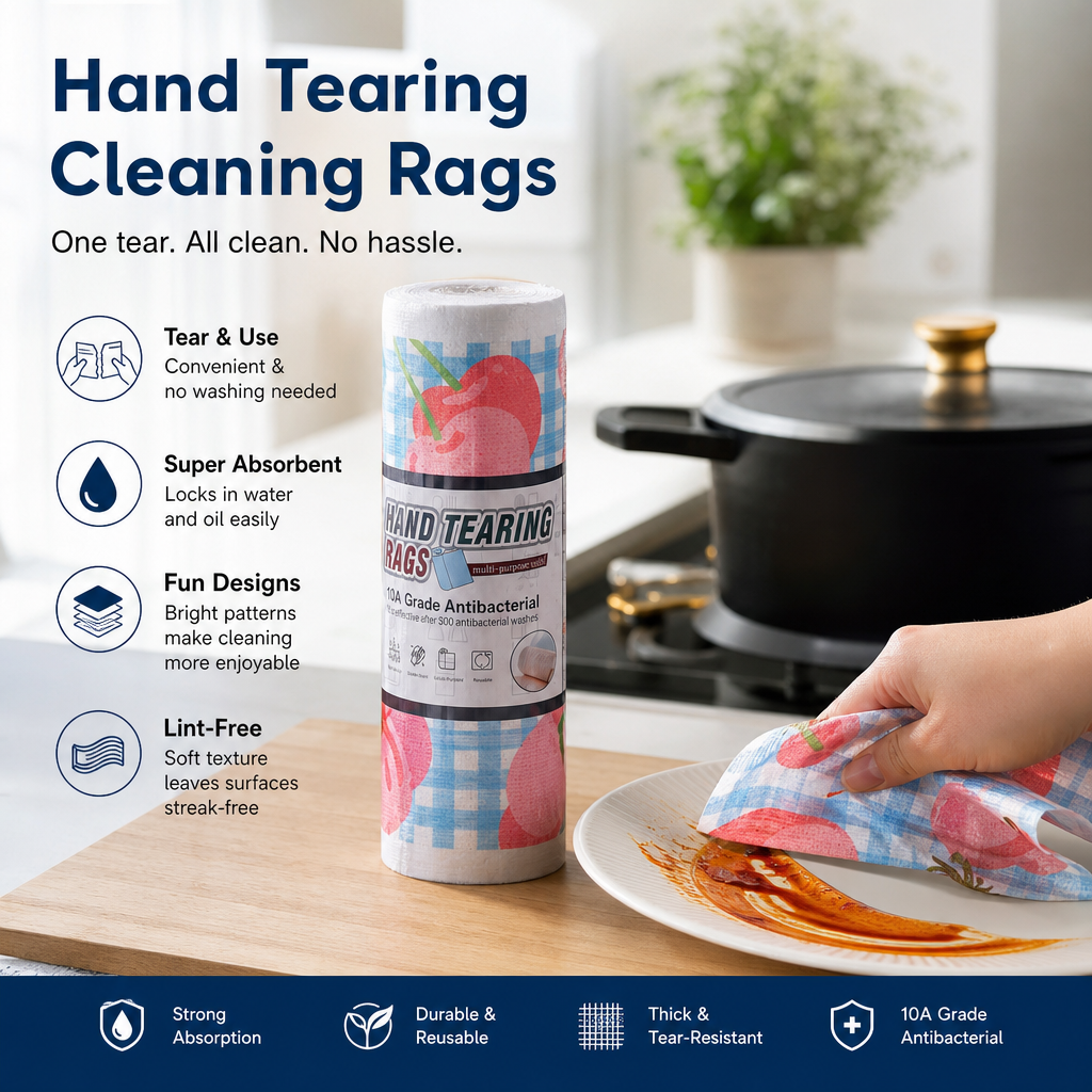 Cartoon Print Tear-Off Cleaning Cloth