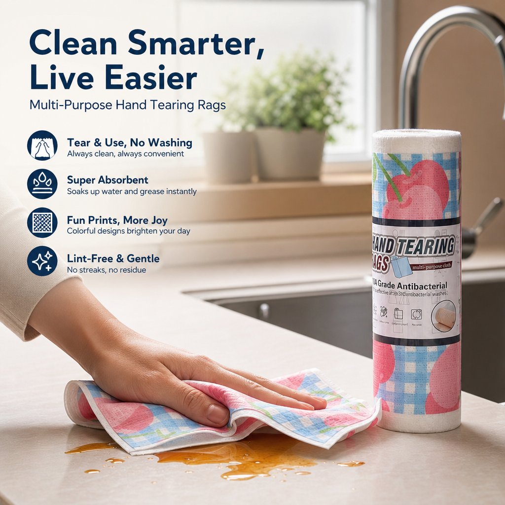 Cartoon Print Tear-Off Cleaning Cloth