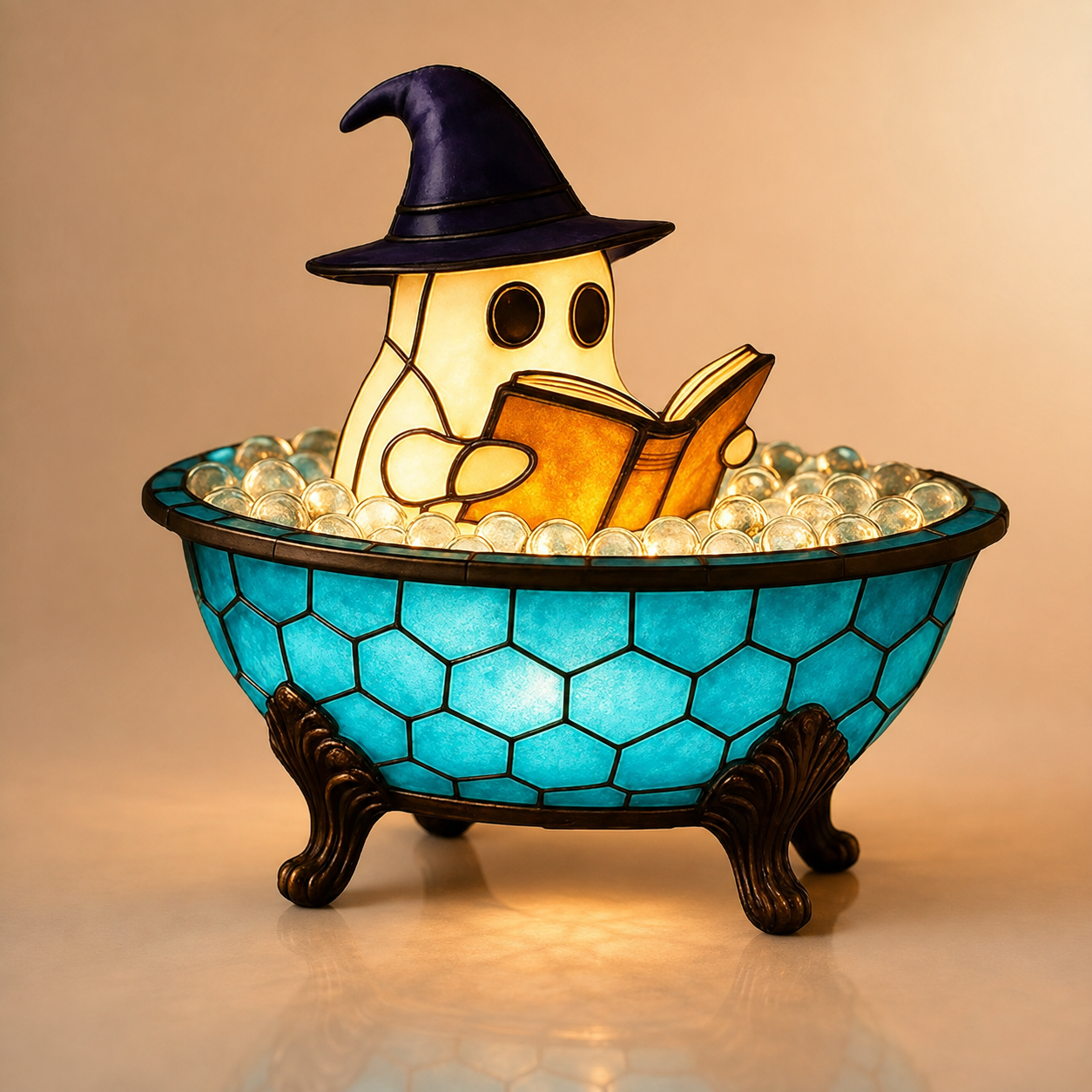 Ghost Bubble Bath LED Accent Lamp — Cozy Halloween Glow - Image 2