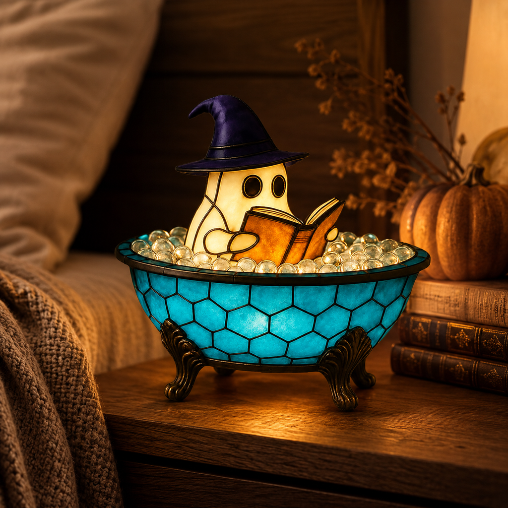 Ghost Bubble Bath LED Accent Lamp — Cozy Halloween Glow - Image 4