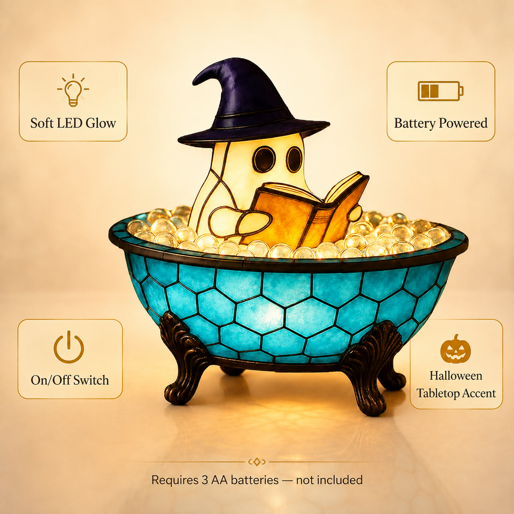 Ghost Bubble Bath LED Accent Lamp — Cozy Halloween Glow - Image 3
