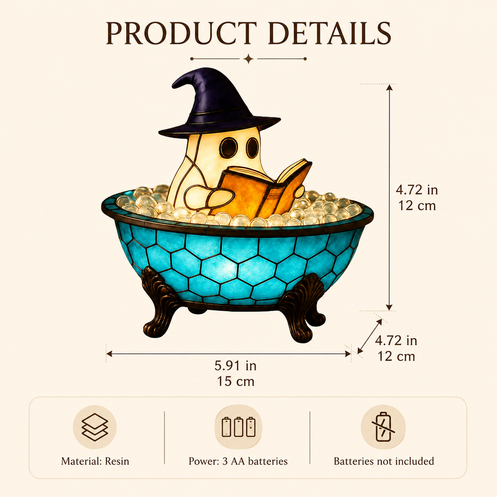 Ghost Bubble Bath LED Accent Lamp — Cozy Halloween Glow - Image 5